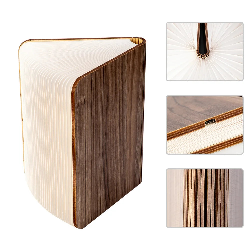 LED Wooden Bedside Book Lamp