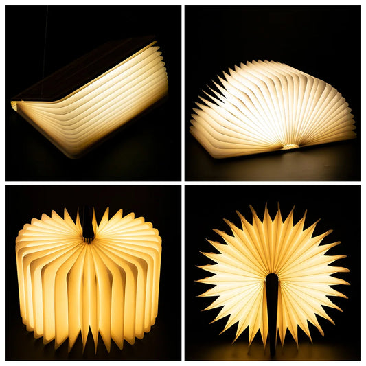 LED Wooden Bedside Book Lamp