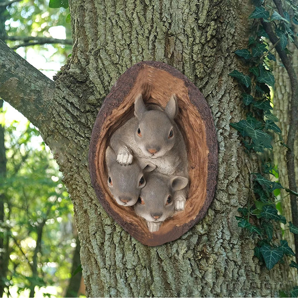 The Huggy Tree Squirrel Garden Ornament