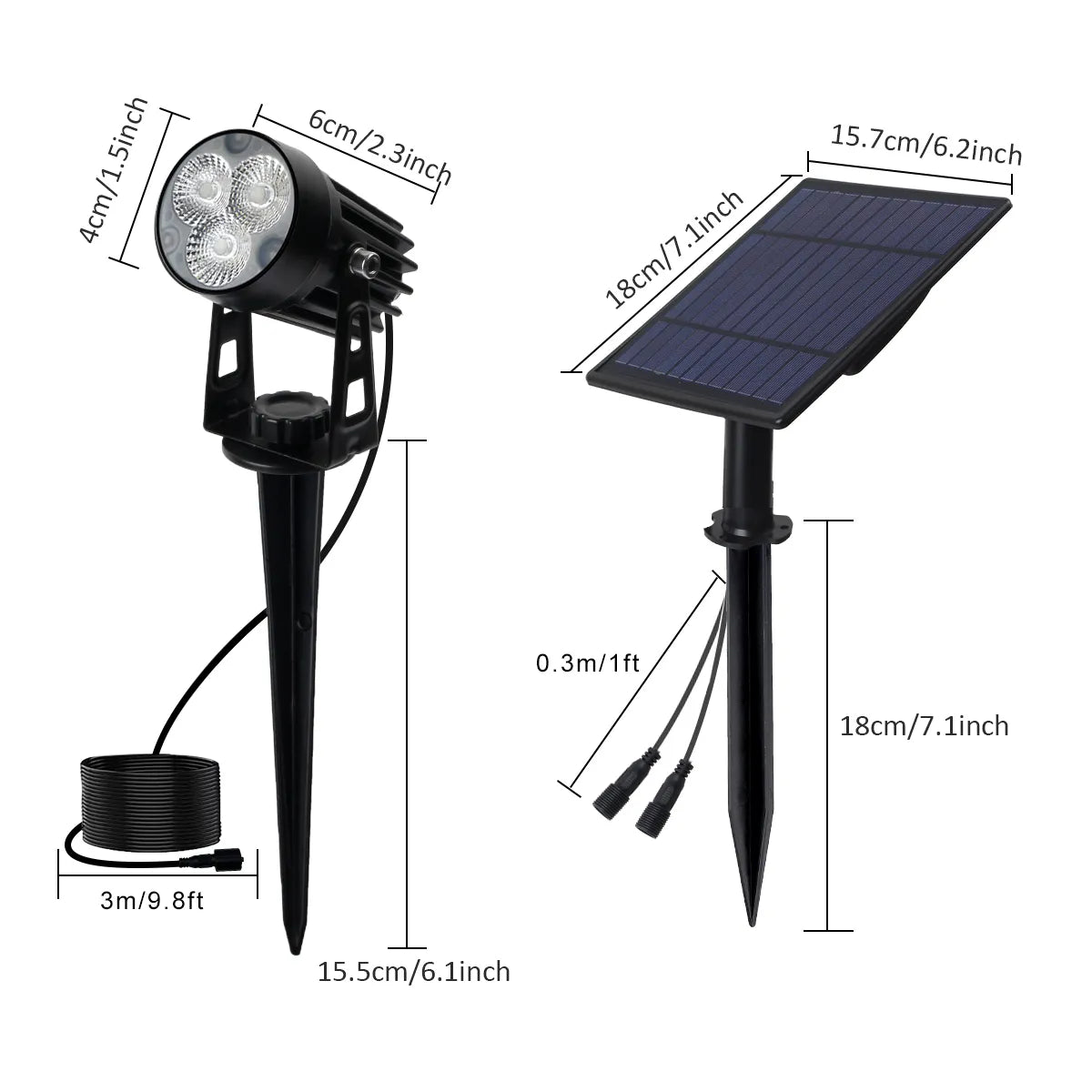 LED Solar Lawn Spot Lamps