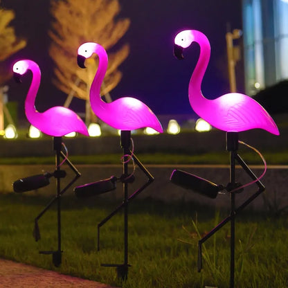 Pink Flamingo Solar LED Lawn Lights