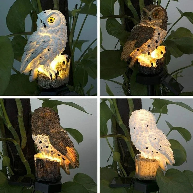 LED Solar Powered Owl Light