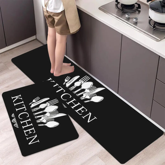 Kitchen Print Floor Mat Anti Slip Rug