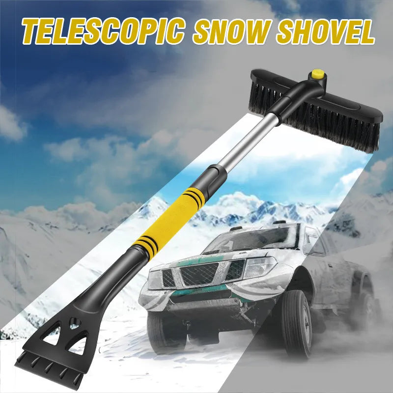 Telescopic Car Windscreen Deicing 3-in-1 Detachable Snow &  Ice Scraper Tool