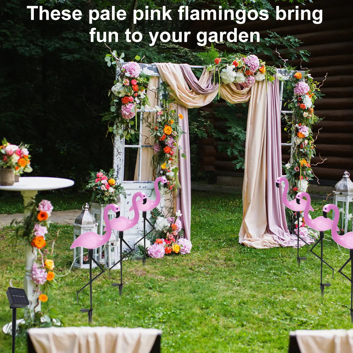 Pink Flamingo Solar LED Lawn Lights