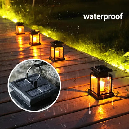 LED Flickering Hanging Solar Lantern Light