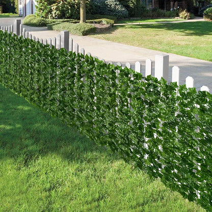 Artificial Green Ivy Fence Panel Leaves