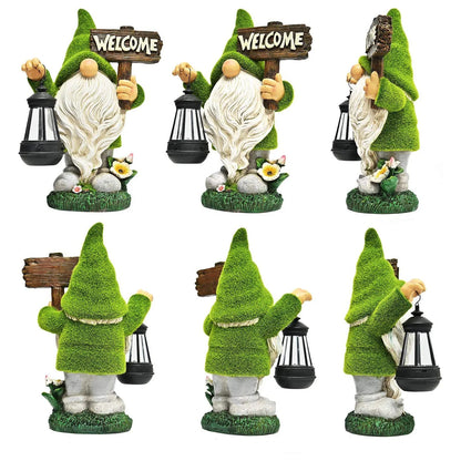 Solar Powered LED Garden Gnome Statue