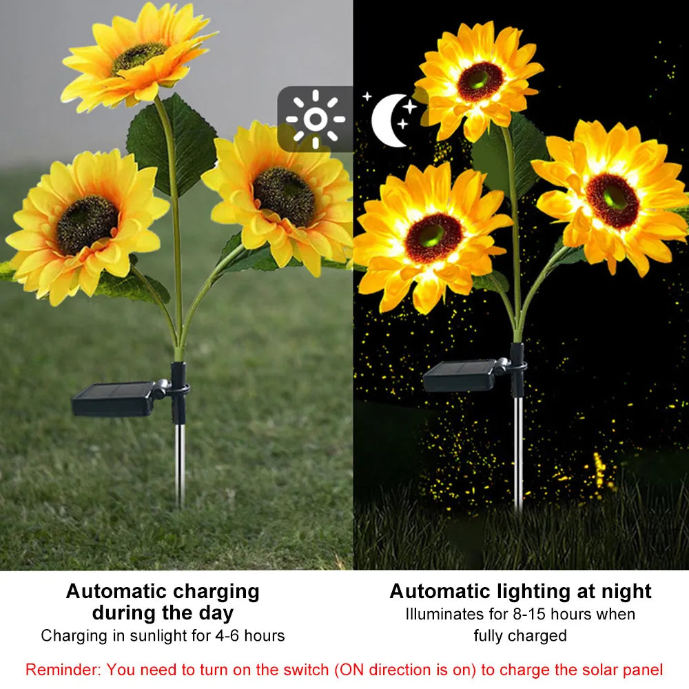 LED Solar Sunflower Garden Night Lights