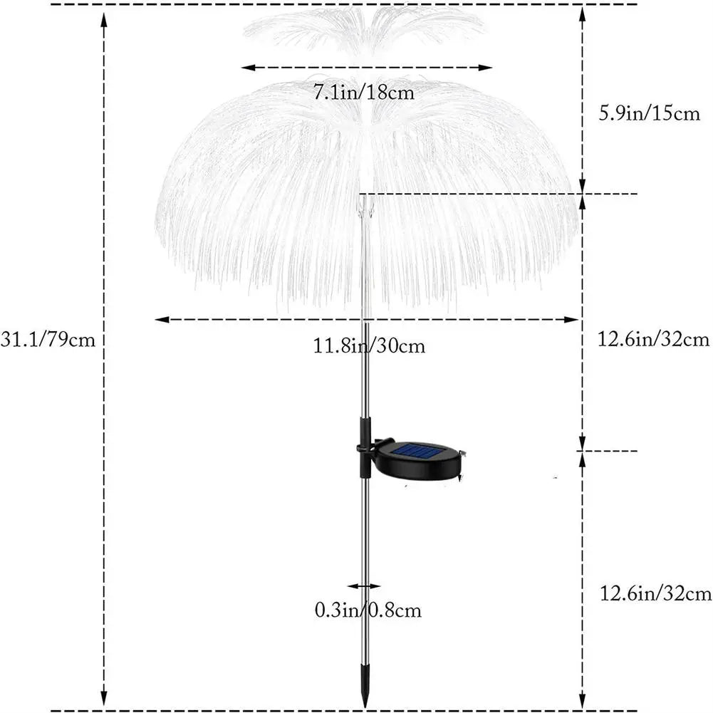 LED Jellyfish Optical Fibre Solar Light