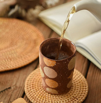 Round Natural Rattan Mat Coasters