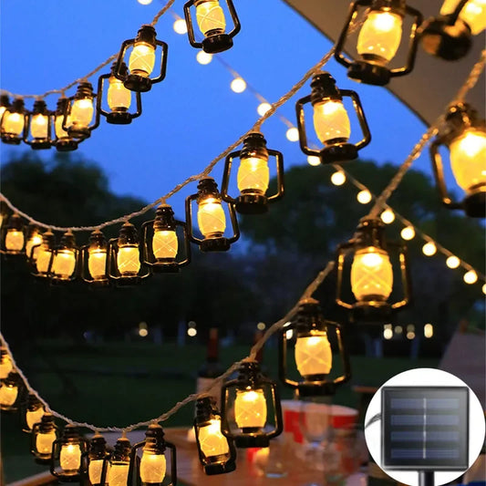 LED Solar String Lights, Garland Garden Party Decoration Fairy Lamps