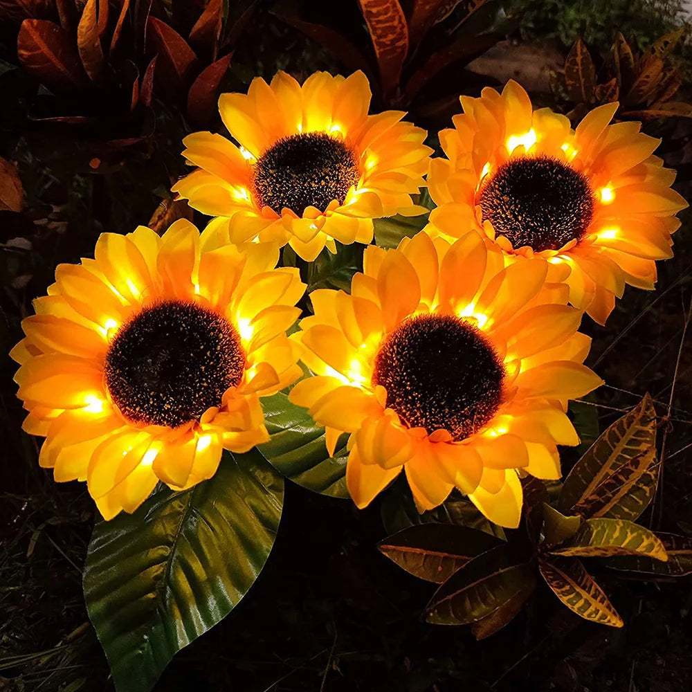 LED Solar Sunflower Garden Night Lights