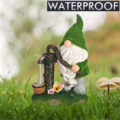 Solar Powered LED Garden Gnome Statue