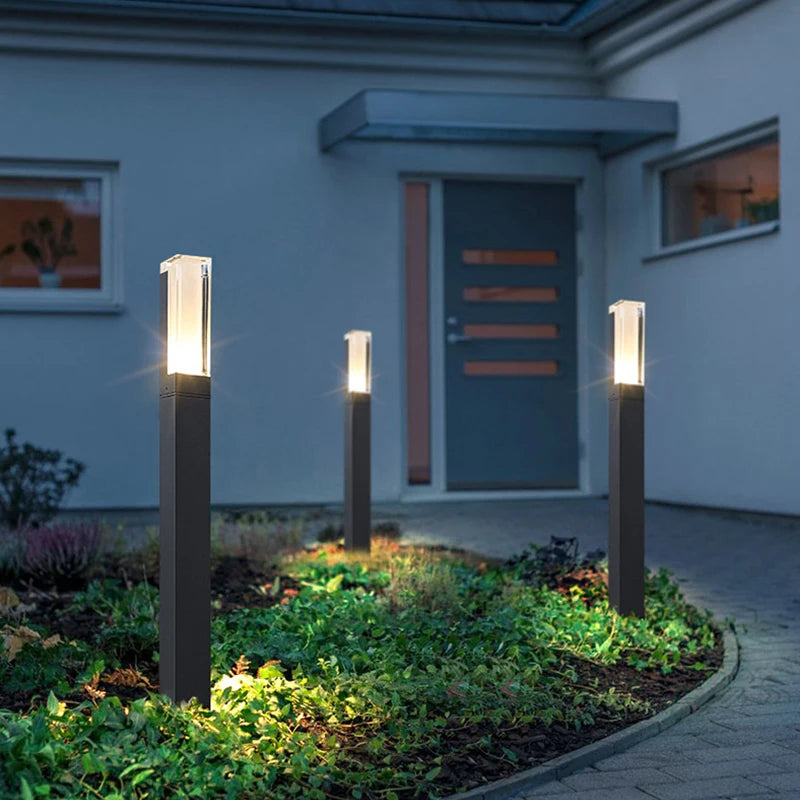 LED Aluminium Pillar Lawn Lamp AC85-265V