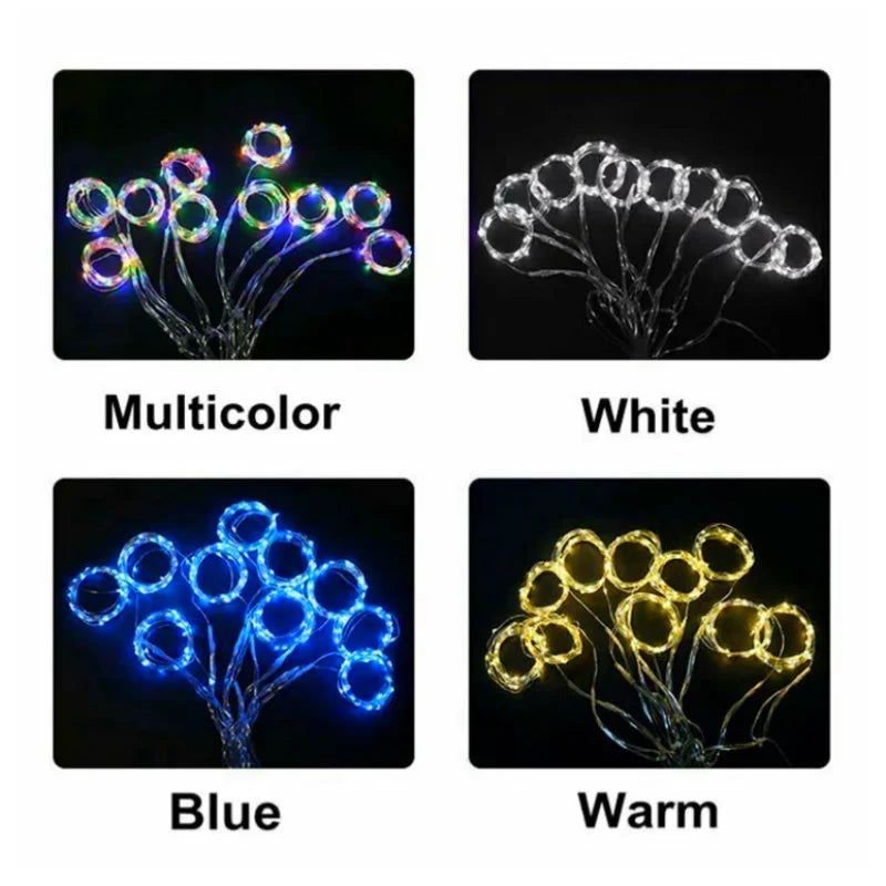 3M Solar Fairy Garland Curtain String Lights